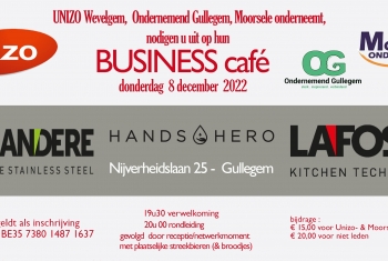 Ondernemend Gullegem & Moorsele onderneemt nodigen u uit op hun BUSINESS caf&eacute;.